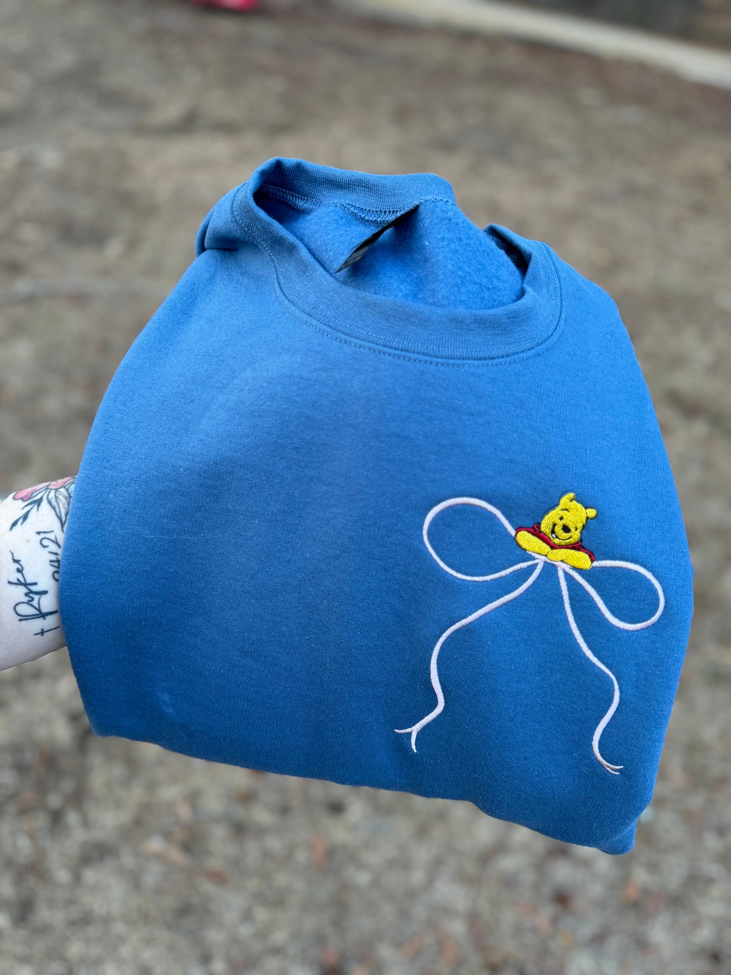 Oversized bear bow pocket (sweatshirt)