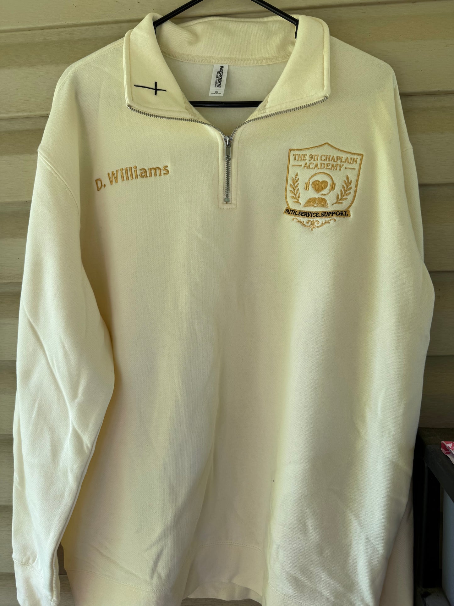 Chaplain ivory 1/4 zip