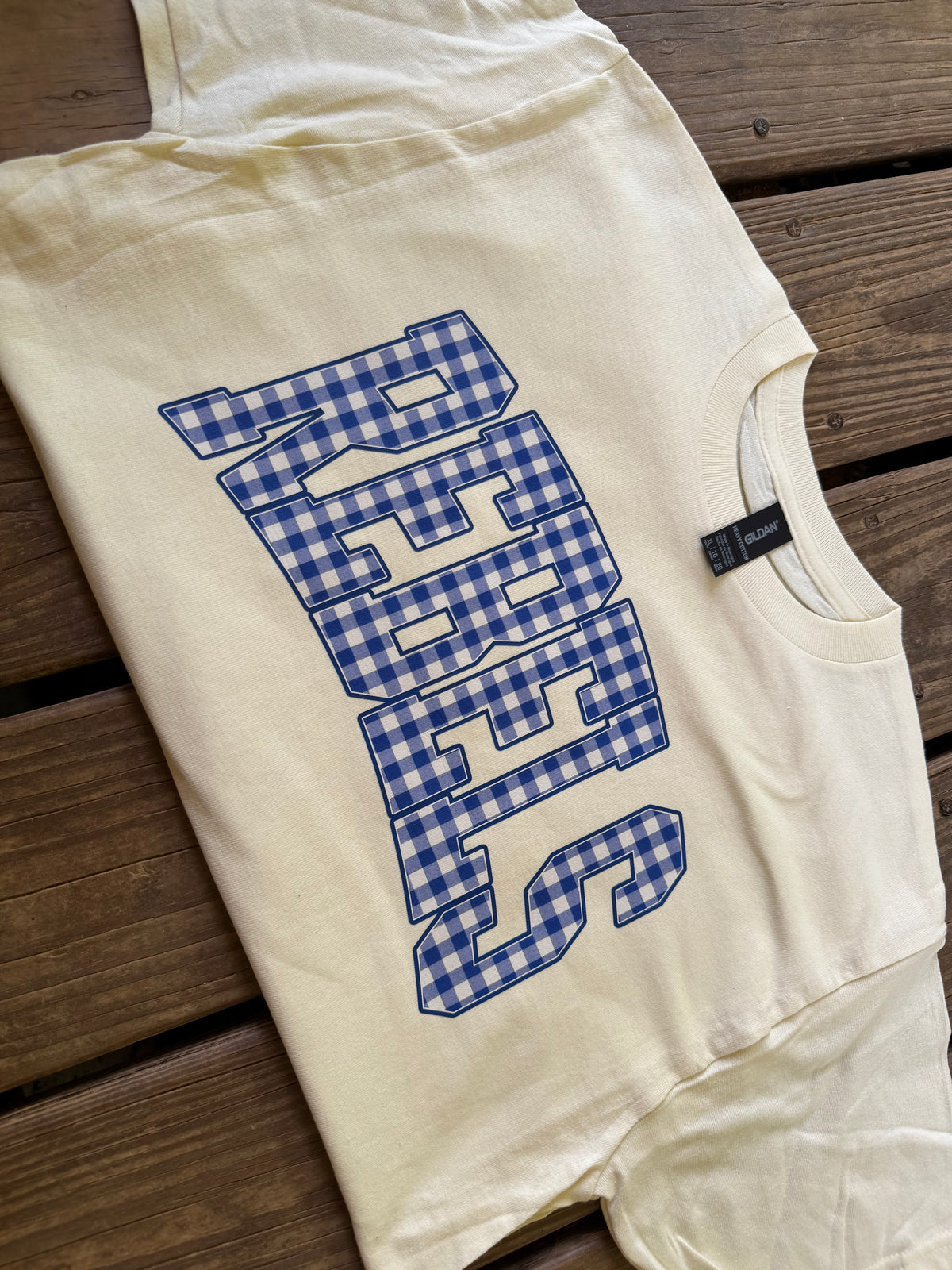Blue plaid rebels (dtf transfer)