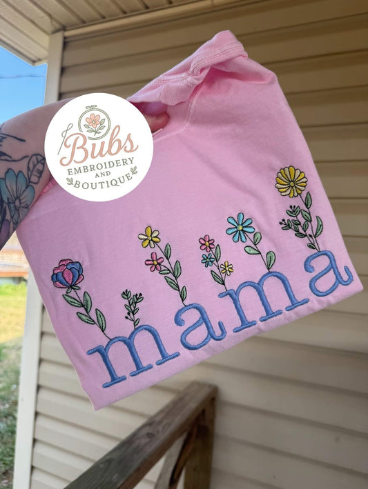 Spring mama embroidery