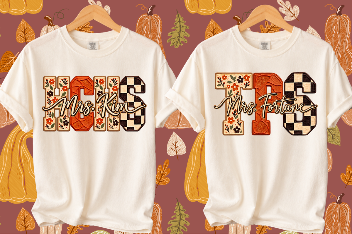 Textured Fall custom title with cursive